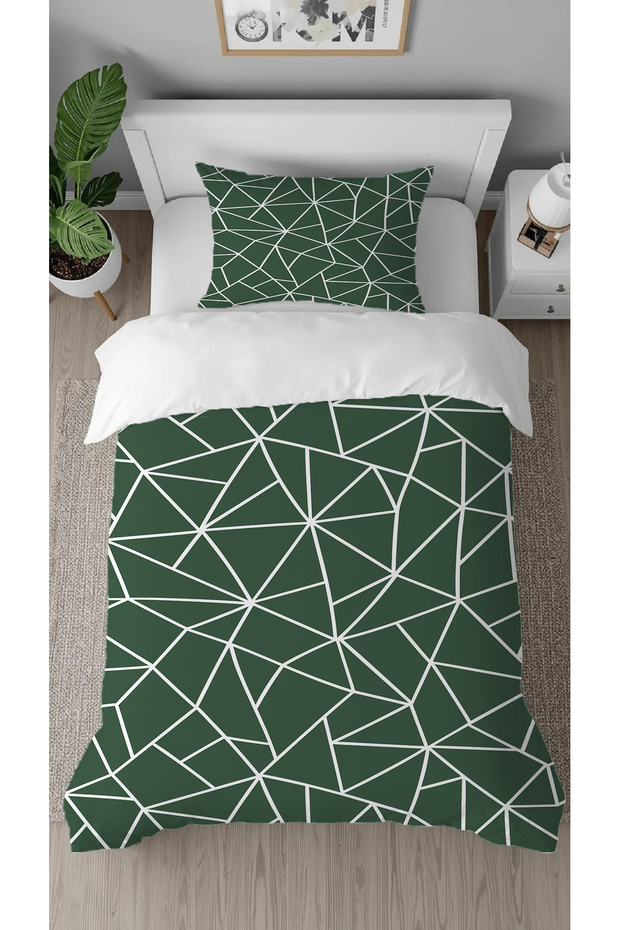 Geometric Line Pattern Printed Special Design Single Person Style Stylish Duvet Cover Set Without Sheets