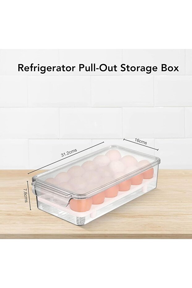 حاوية بيض متعددة الأغراض - 18 بيضة شفافة قابلة للتخزين والتكديس، عدد 2 - 5