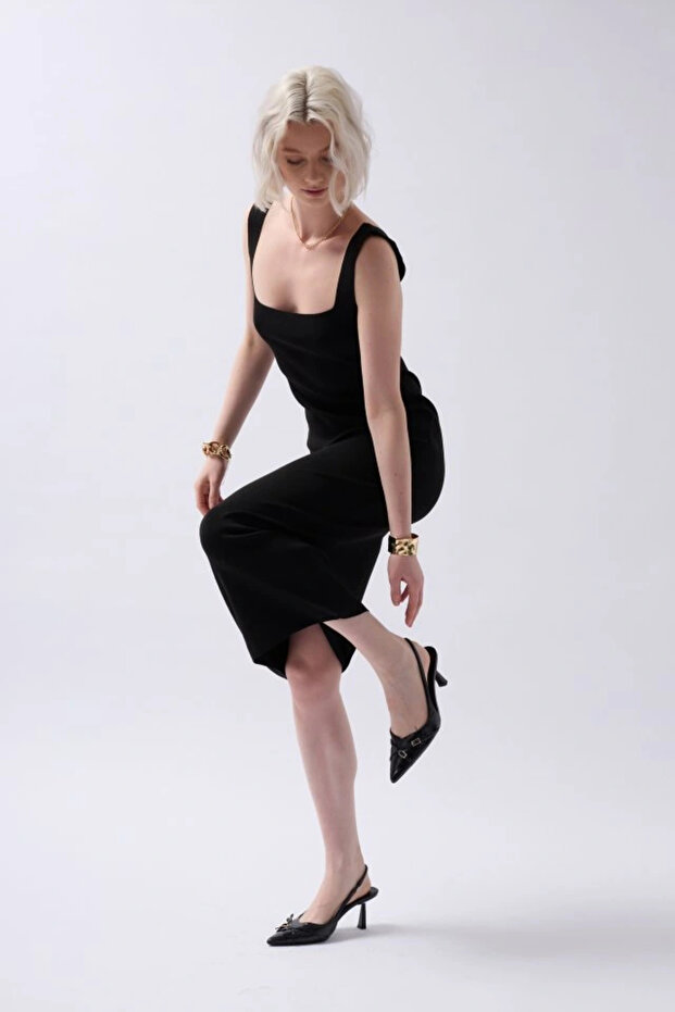 Kalın Askılı idi Elbise - 3