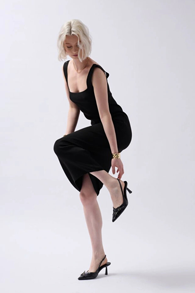 Kalın Askılı idi Elbise - 4