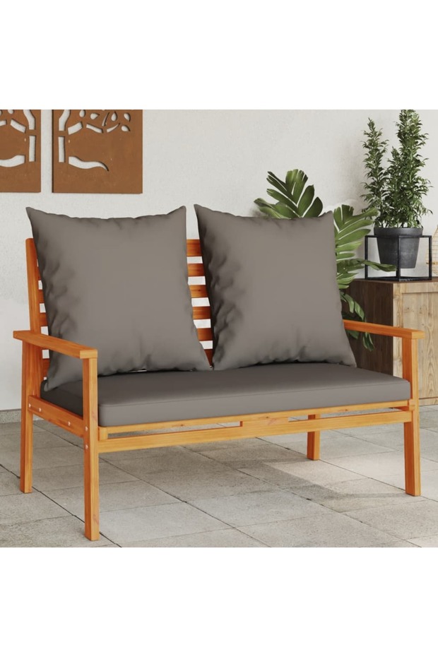 Garden Sofa Bench 120 cm with Cushion Solid Wood Acacia