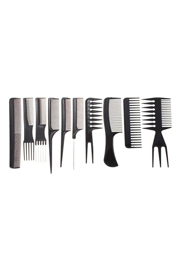 Generic 10-Piece Styling Combs Black