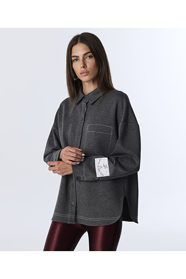 KONTRAST DİKİŞLİ GÖMLEK - 1