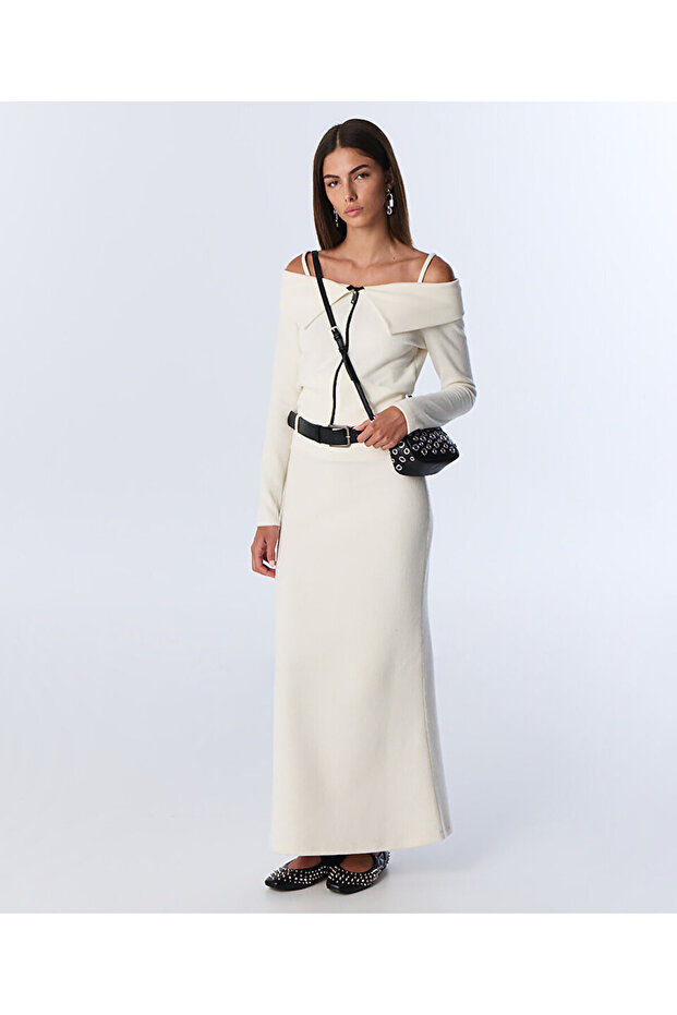 OFF THE SHOULDER TRİKO BLUZ - 5