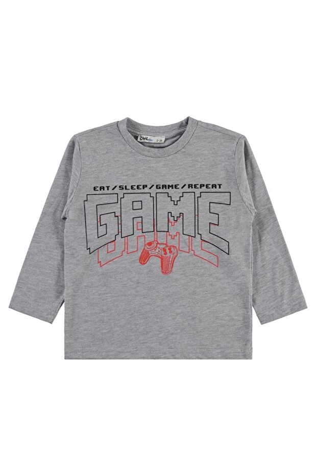 Game Printed 2-5 Years Old Sweatshirt - Gray 2-3 Years Old