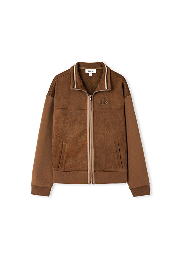 Üç boyutlu monogram nakışlı sweatshirt - 3