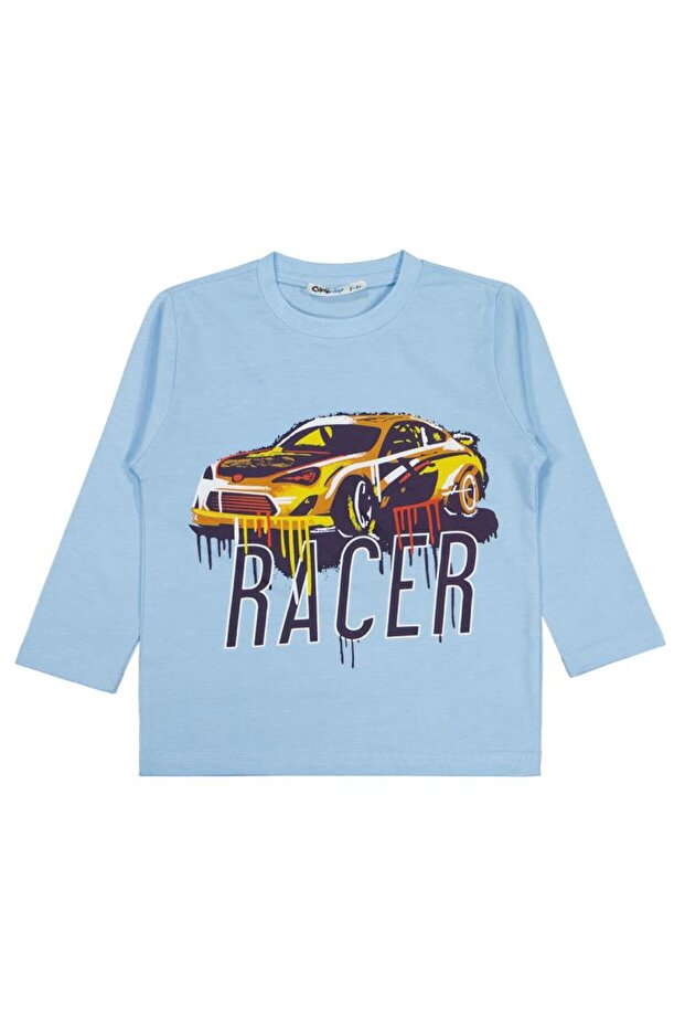 Racer Printed 2-5 Years Old Sweatshirt - Blue 3-4 Years Old