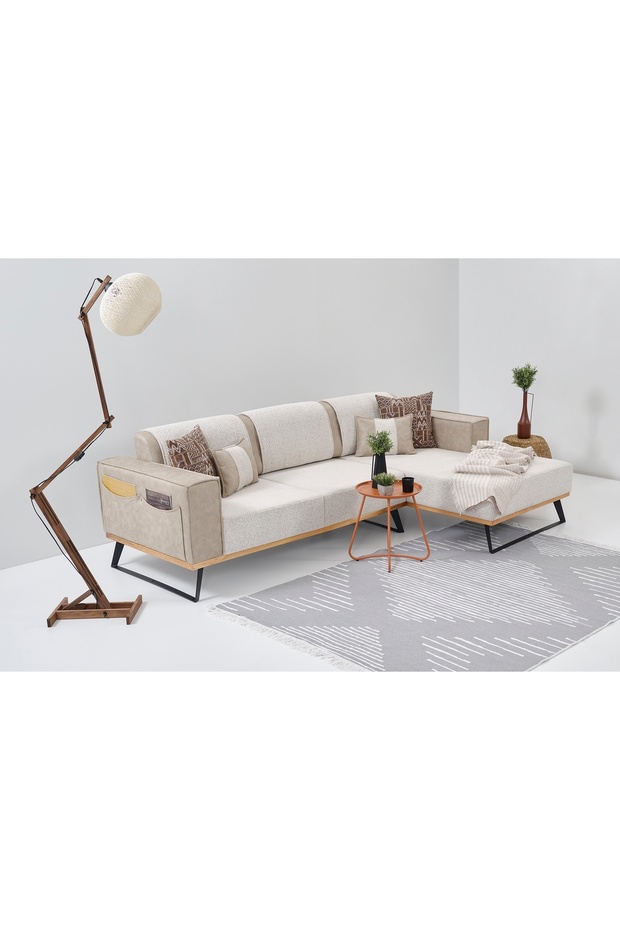 LOFT KÖŞE TAKIMI, KREM - 7