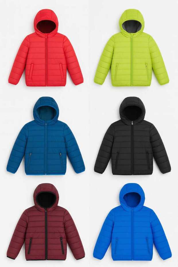 KAPÜŞONLU, İÇİ ELYAF KAPİTONE MONT - 2