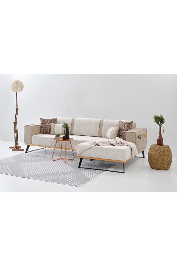 LOFT KÖŞE TAKIMI, KREM - 6