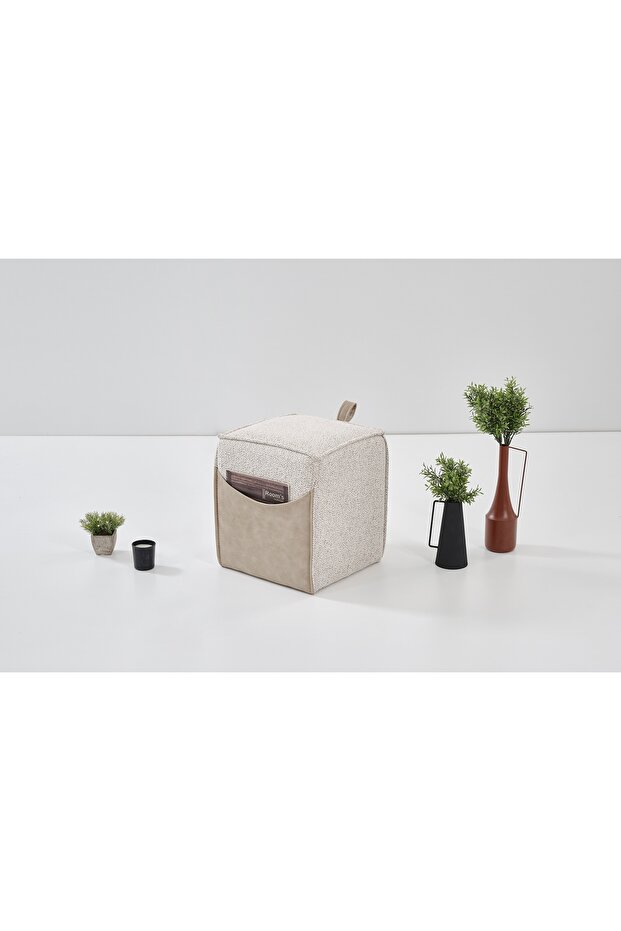 LOFT MİNİ PUF, KREM - 1