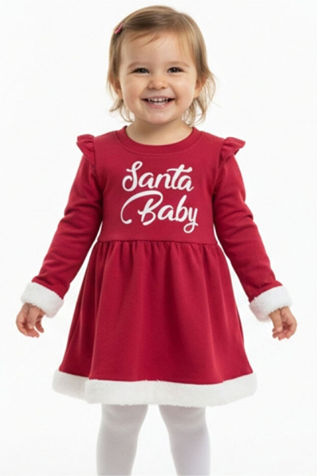 Girl's Christmas Winter Outfit Fleece-Lined