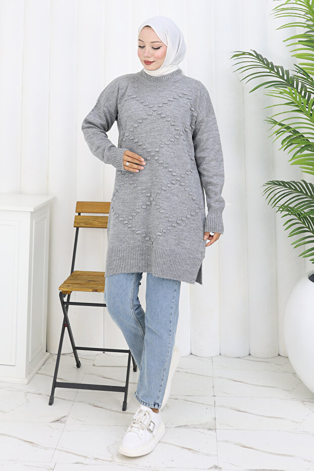 Triko Kazak S3019 Gri - 2