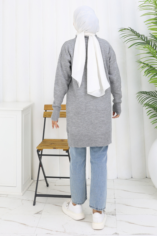 Triko Kazak S3019 Gri - 4