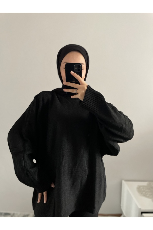 Oversize Yarasa Kol Triko Kazak - 5