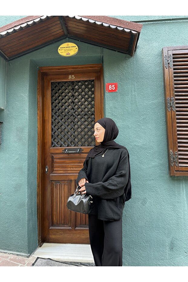 Oversize Yarasa Kol Triko Kazak - 2