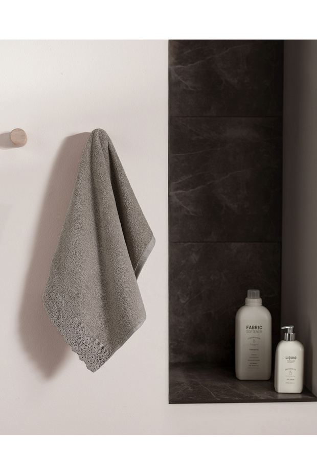 Analisa 100% Cotton Face Towel - Dark Beige - 50x70 cm