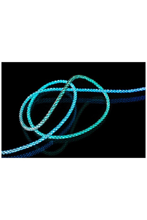 FIXED Glowing Charging Cable USB-C/USB-C 1,2m, PD support, 60W, rainbow - 6