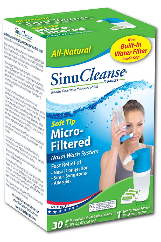 نظام غسل الأنف بزجاجة مُفلترة بدقة SinuCleanse - 1
