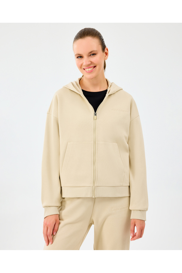 W Essential Full Zip Sweatshirt Women's Gray Sweatshirt S2610016-1550