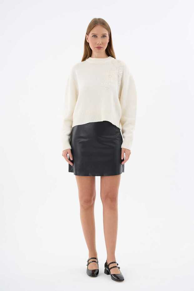 Deri Etek Siyah - 2