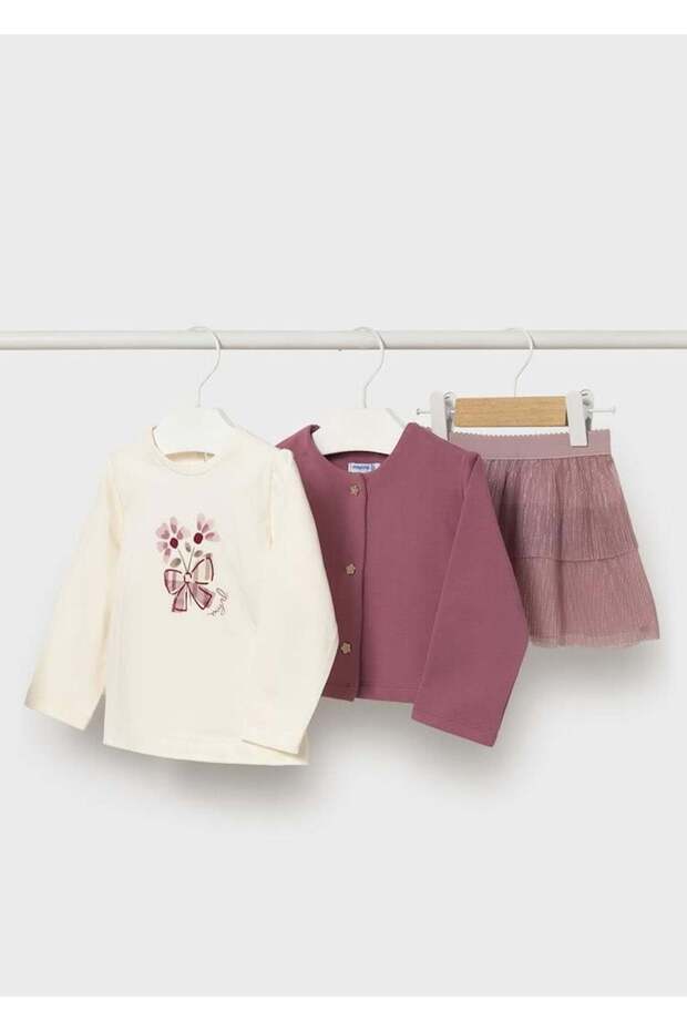 Baby Girl 3-Piece Skirt Set 18-36 Months Pink