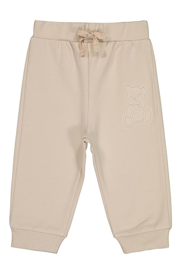 Teddy Printed 6-18 Months Sweatpants - Beige 12-18 Months