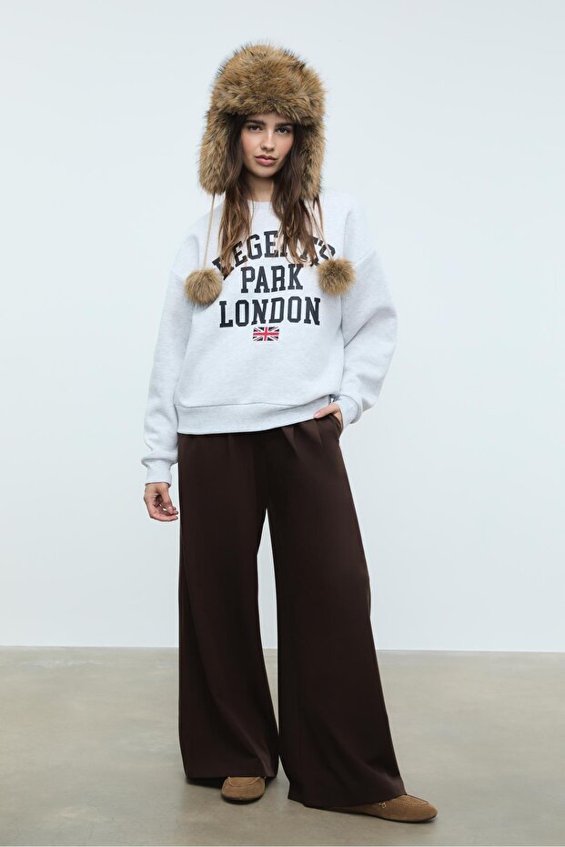 Bayrak işlemeli sweatshirt - 2