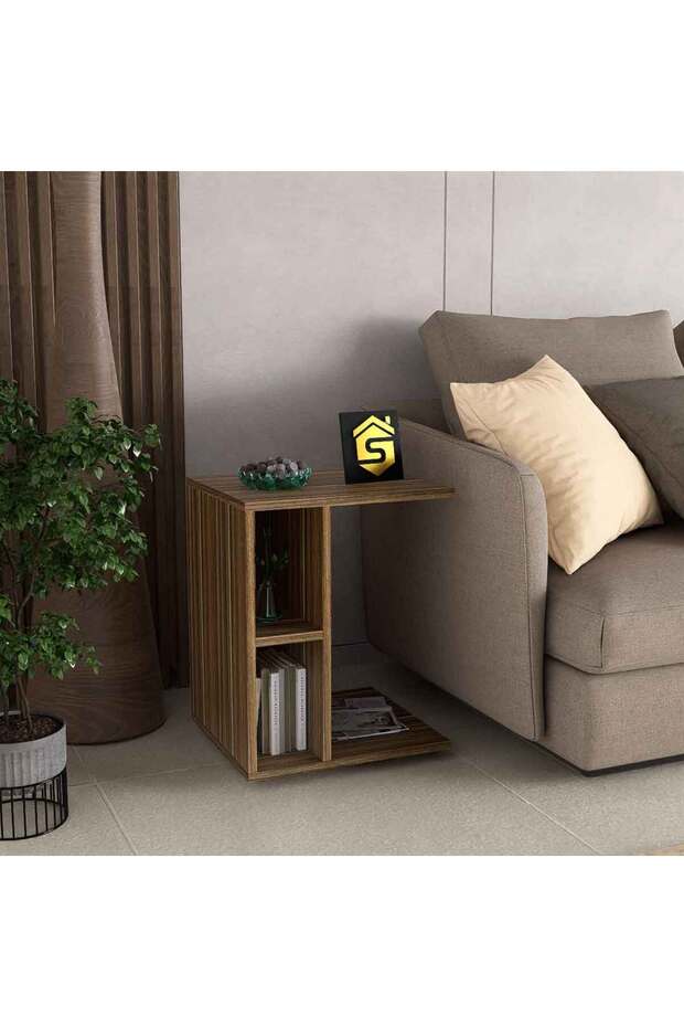 Serving table with wheels, brown - 2