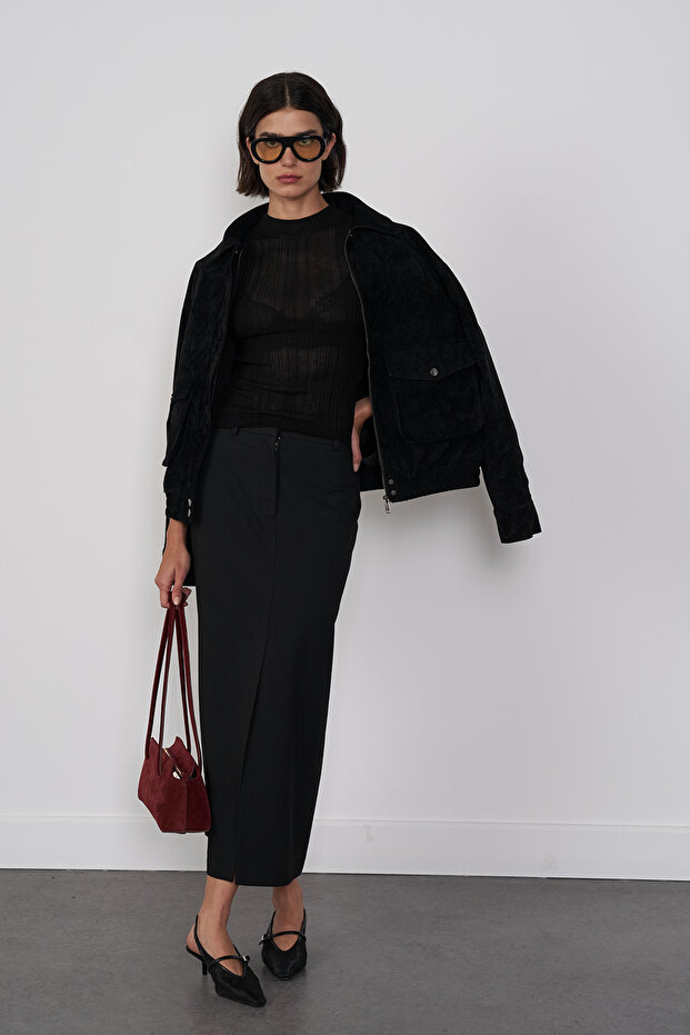 Transparan Balıkçı Yaka Bluz - 2