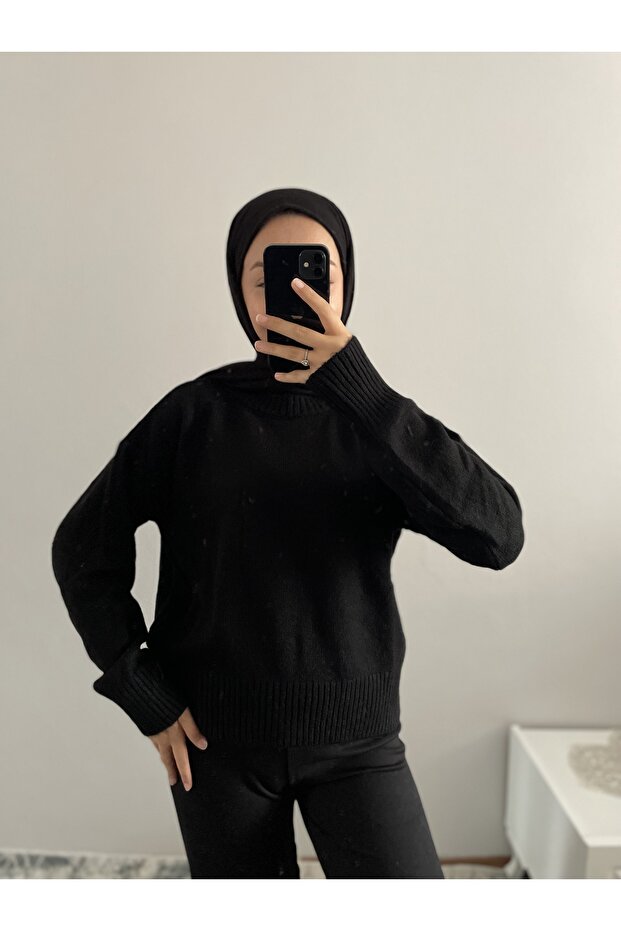 Къс плетен пуловер - 2