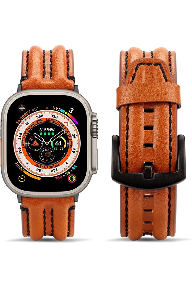 Genuine Leather Replacement Strap for Apple Watch (38–49mm)