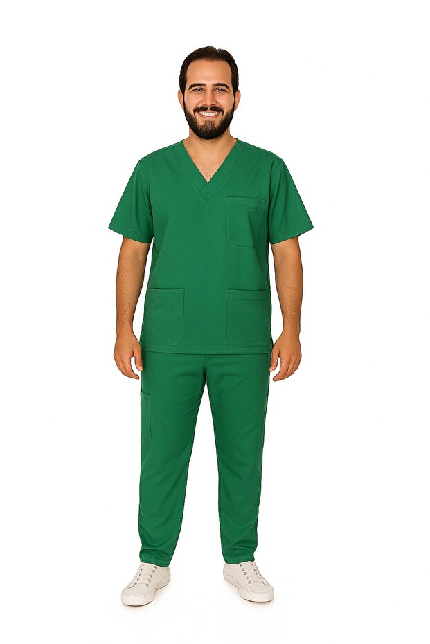Victory Multi-Pocket, Lycra Men's Doctor & Nurse Uniform Scrubs Hospital Uniform