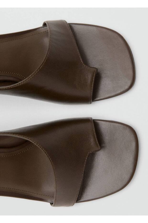 Asimetrik deri sandalet - 6