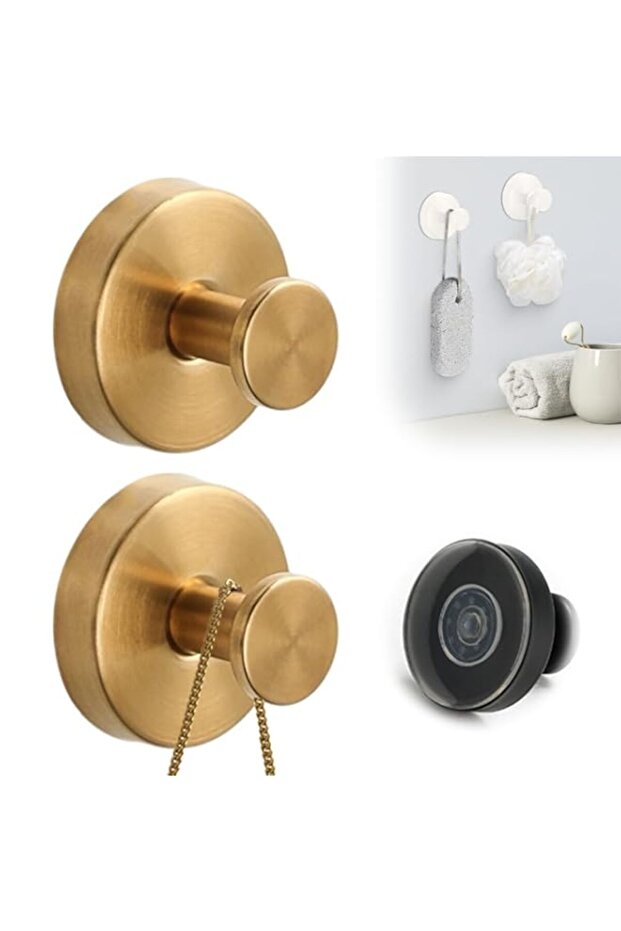 COOLive 2 Pack Suction Cup Hooks for Shower, Stainless Steel Waterproof Suction Cup Hooks, Hold No-