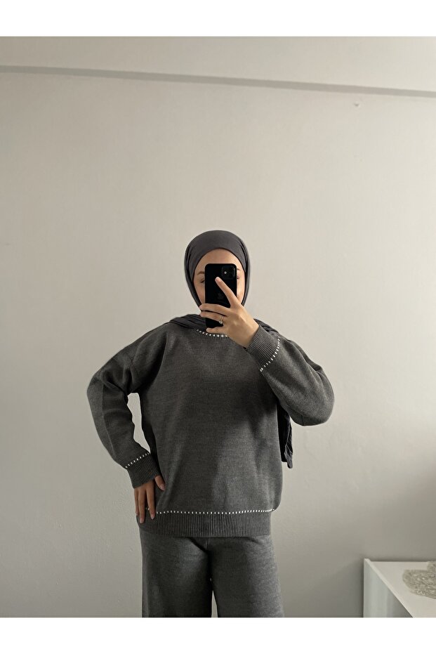 Ριγέ Πλεκτό Σετ - 2