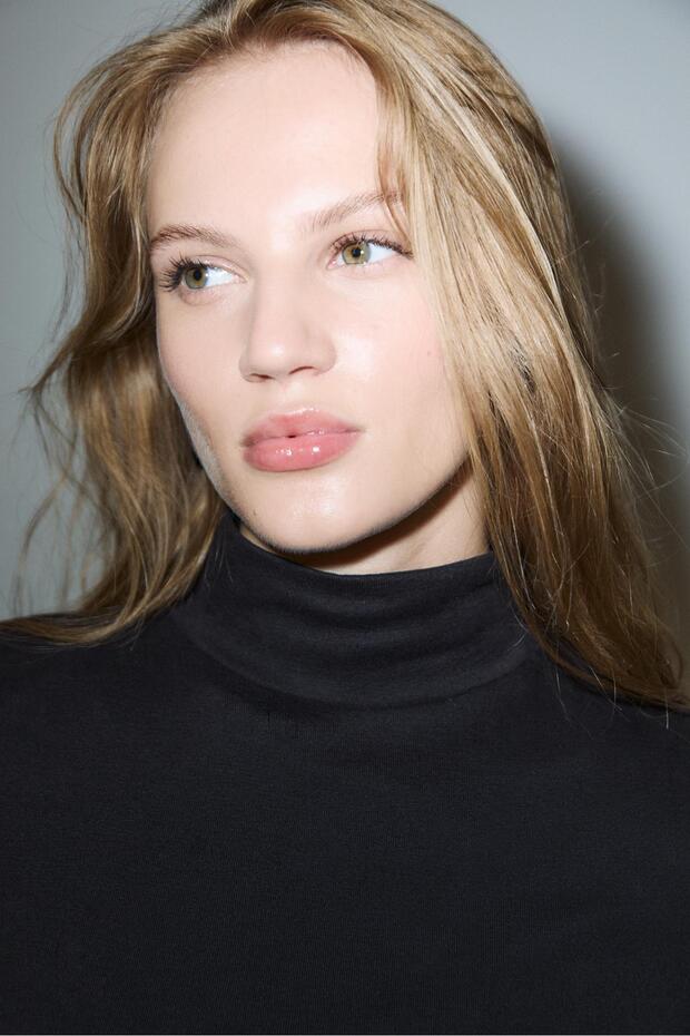 Basic dik yaka tişört - 3