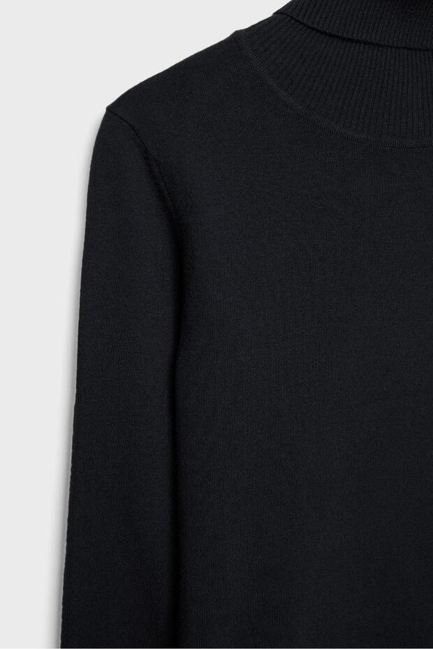 سترة محبوكة أساسية برقبة عالية - 8