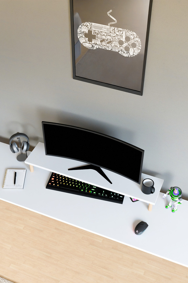 Moyo Monitör Yükseltici, Ekran Yükseltici, Masa Üstü Organizer - 8