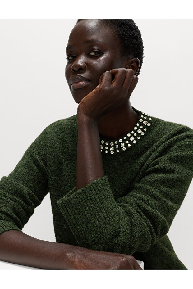 Yün Karışımlı Triko Kazak - 3