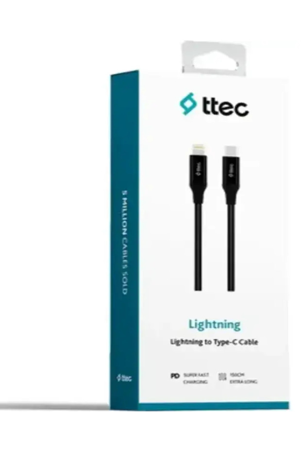 Ttec Lightning iPhone Kablo (siyah-beyaz) ⚡ - 1