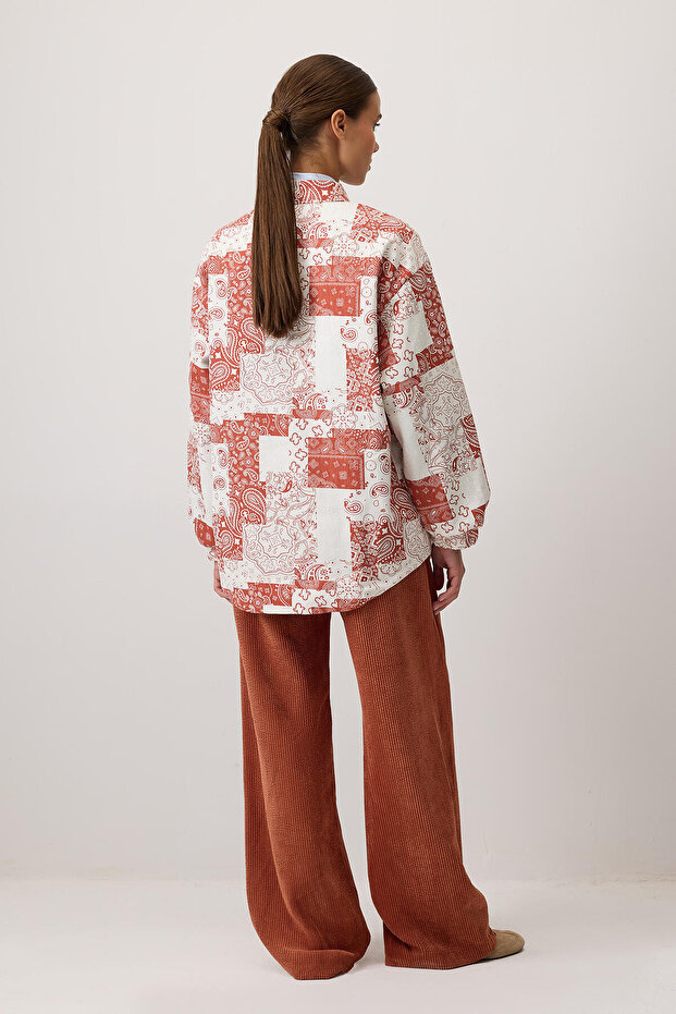 سترة بومبر بنمط الشال - 5