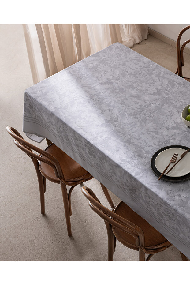 Dorya Polycotton Tablecloth - Gray - 160X200 cm