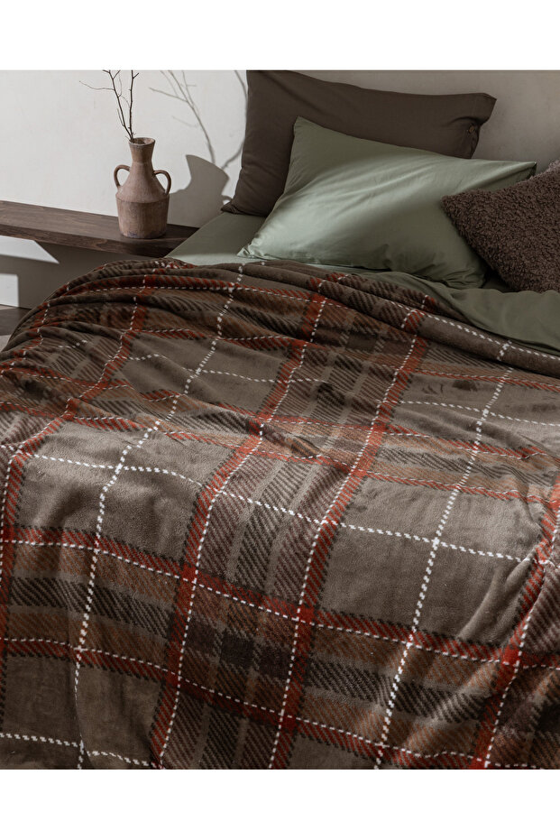 Antonin Tek Kişilik Welsoft Baskılı Battaniye - Yeşil - 2