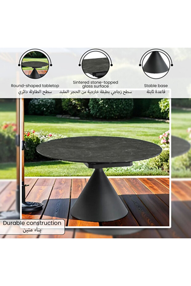 طاولة طعام قابلة للتمديد عالية الجودة ومتينة - 5