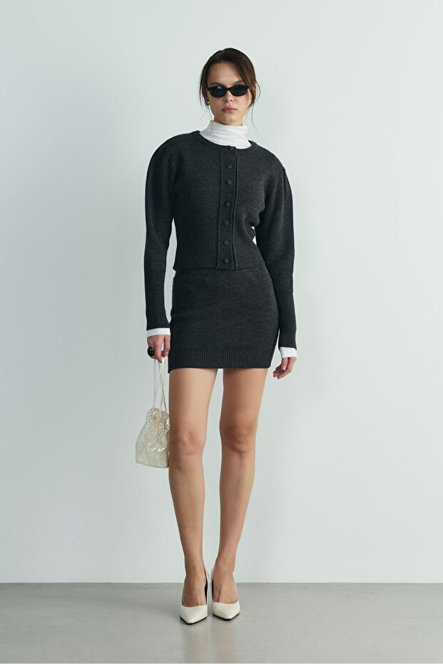 Füme Lucy Triko Mini Etek - 2