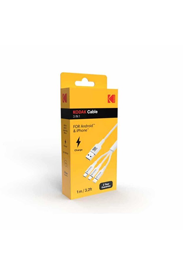 3-in-1 Şarj & Data Kablosu – Android / iPhone / Micro USB ⚡📱 - 1