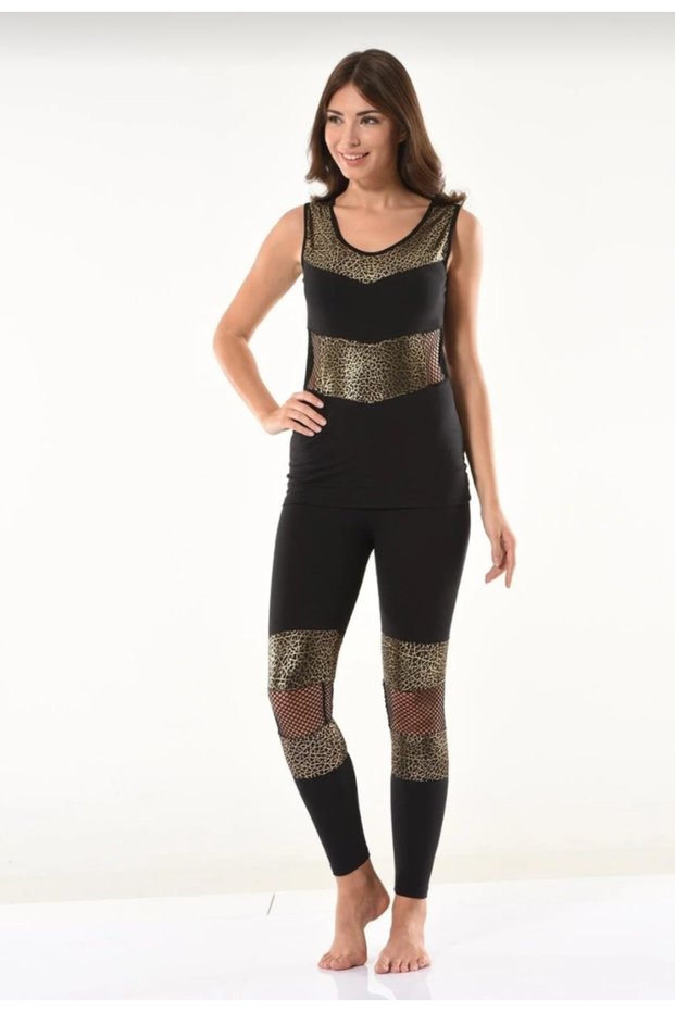 Mesh Detailed Leggings Set