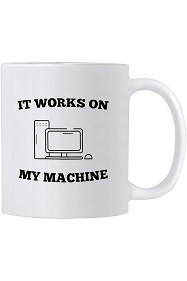 Computer Science Programmer Gift Mug – “It Works on My Machine” Funny 11 Oz Coffee Cup
