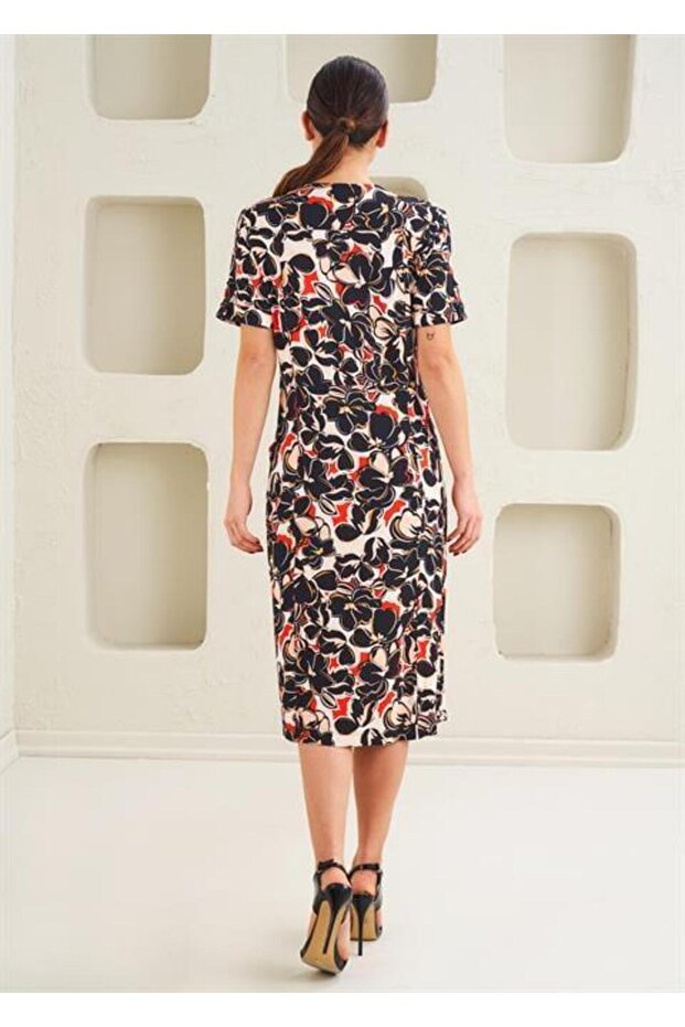 Kadın Örme Viskon Elbise - 45272 - 6